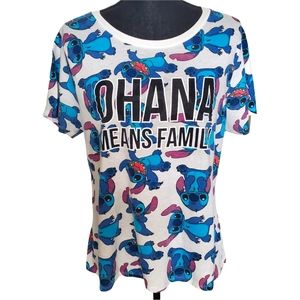 Disney Stitch Ohana Means Family short sleeve t-shirt